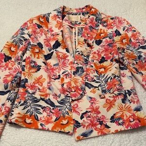 Skies Are Blue Multicolor Floral Blazer